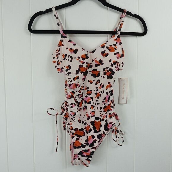Hula Honey Womens One Piece Animal Print Swimsuit Removable Padding Small - Picture 1 of 10